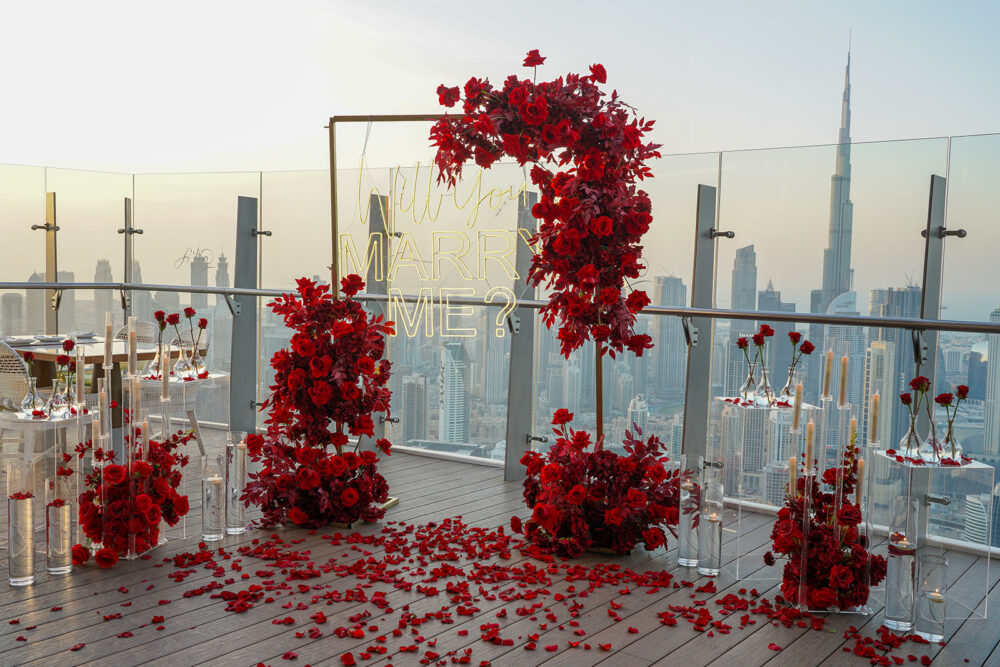 demande en mariage rooftop dubai